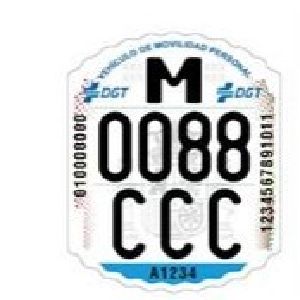 Vehículos de Movilidad Personal (VMP)Matrícula  Patinete